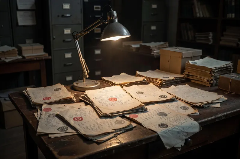 Documents officiels soviétiques avec terminologie administrative en cyrillique annotée