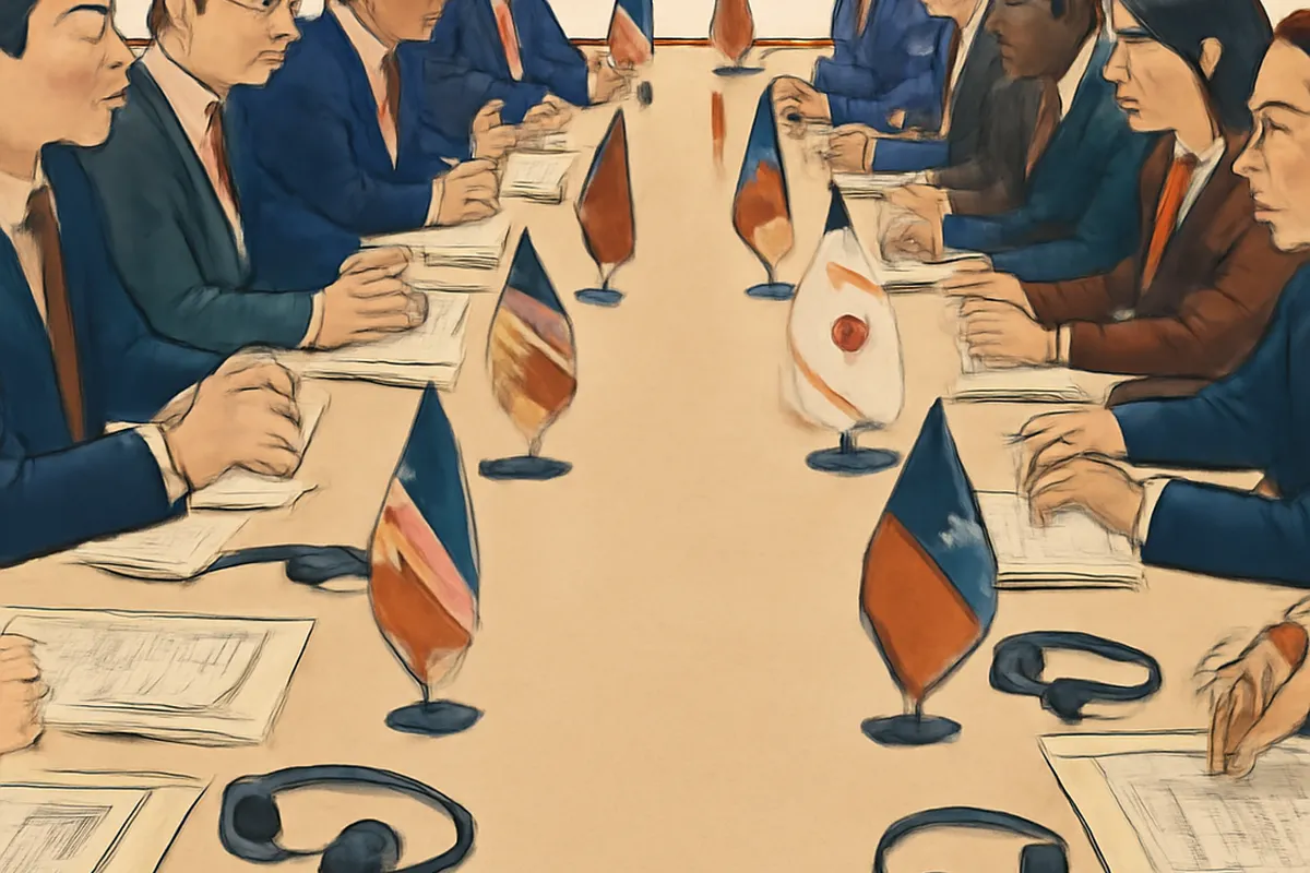 Négociation commerciale bilatérale avec interprète russe-français en interprétation consécutive