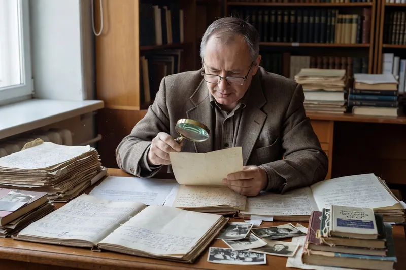 Acte d'état civil soviétique ancien à côté d'un formulaire administratif français contemporain