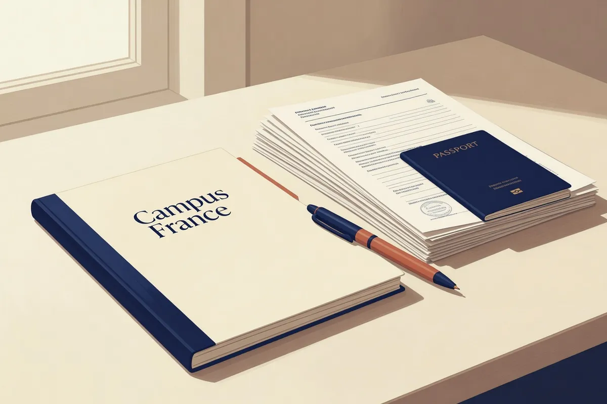 Dossier Campus France avec diplômes russes traduits et certificat de scolarité